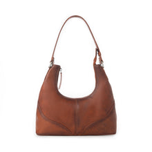Load image into Gallery viewer, Myra Zidana Winchester Loop Veg Tanned Leather Shoulder Bag in Maple Glaze