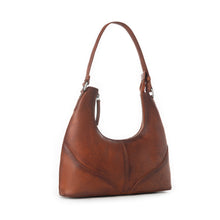 Load image into Gallery viewer, Myra Zidana Winchester Loop Veg Tanned Leather Shoulder Bag in Maple Glaze