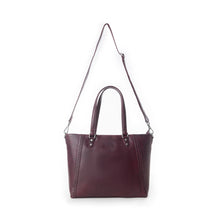 Load image into Gallery viewer, Myra Zidana Arista Bloom Veg Tanned Leather Handbag in Noire Berry