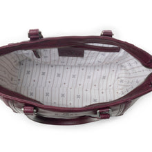 Load image into Gallery viewer, Myra Zidana Arista Bloom Veg Tanned Leather Handbag in Noire Berry