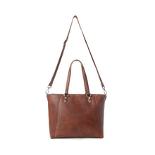 Load image into Gallery viewer, Myra Zidana Arista Bloom Veg Tanned Leather Handbag in Amberwood