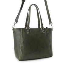 Load image into Gallery viewer, Myra Zidana Arista Bloom Veg Tanned Leather Handbag in Smoky Green