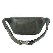 Load image into Gallery viewer, Myra Zidana Amarillo Handstitched Veg Tanned Leather Fanny Pack in Saddle Moss
