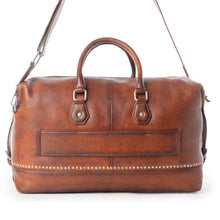 Load image into Gallery viewer, Myra Zidana Sundown Plains Veg Tanned Leather Traveller Bag in Auburn Ember