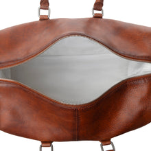 Load image into Gallery viewer, Myra Zidana Sundown Plains Veg Tanned Leather Traveller Bag in Auburn Ember