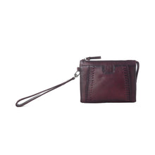 Load image into Gallery viewer, Myra Zidana Bandera Ridge Veg Tanned Leather Wristlet in Dusty Rose