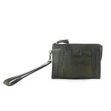Load image into Gallery viewer, Myra Zidana Bandera Ridge Veg Tanned Leather Wristlet in Desert Pine