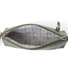 Load image into Gallery viewer, Myra Zidana Ethel Mini Veg Tanned Leather Wristlet in Ashen Sage