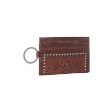 Load image into Gallery viewer, Myra Zidana Steelhoof Studded Veg Tanned Leather Wallet in Dark Timber