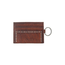 Load image into Gallery viewer, Myra Zidana Steelhoof Studded Veg Tanned Leather Wallet in Dark Timber