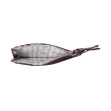 Load image into Gallery viewer, Myra Zidana Vino Braided Veg Tanned Leather Wallet in Noir Rouge