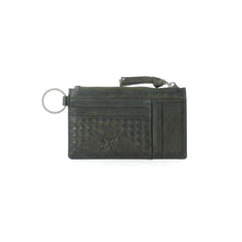 Load image into Gallery viewer, Myra Zidana Vino Braided Veg Tanned Leather Wallet in Moss Noir