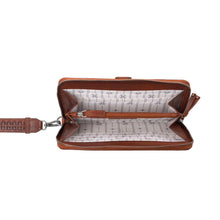 Load image into Gallery viewer, Myra Zidana Elko Braided Veg Tanned Leather Wallet in Auburn Glow