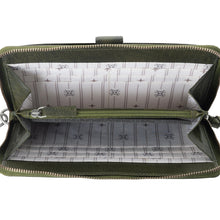 Load image into Gallery viewer, Myra Zidana Elko Braided Veg Tanned Leather Wallet in Obsidian Green
