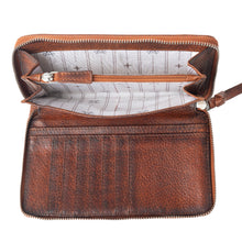 Load image into Gallery viewer, Myra Zidana Astra Studded Veg Tanned Leather Wallet in Ember Red