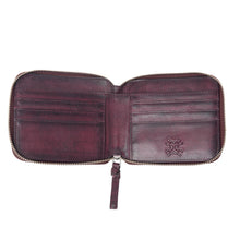 Load image into Gallery viewer, Myra Zidana Dante Men's Veg Tanned Leather Wallet in Plumwood