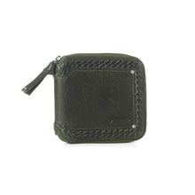 Load image into Gallery viewer, Myra Zidana Dante Men's Veg Tanned Leather Wallet in Army Ivy
