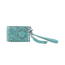 Load image into Gallery viewer, Myra Elise Handtooled Leather Wallet in Lagoon Trail