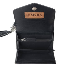 Load image into Gallery viewer, Myra Elise Handtooled Leather Wallet in Dark Mist