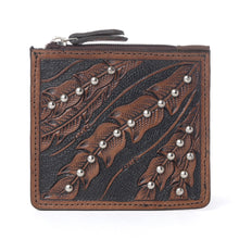 Load image into Gallery viewer, Myra Briar Creek Handtooled Leather Credit Card Holder in Heritage Brown