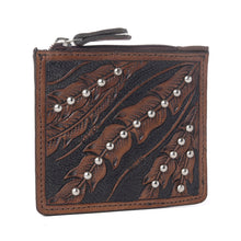 Load image into Gallery viewer, Myra Briar Creek Handtooled Leather Credit Card Holder in Heritage Brown
