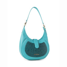Load image into Gallery viewer, Myra Alanna Embossed Leather Bag in Prairie Aqua