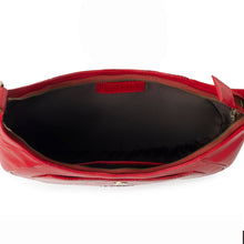 Load image into Gallery viewer, Myra Alanna Embossed Leather Bag in Wild Cherry
