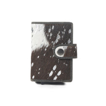 Load image into Gallery viewer, Myra Monsoon Ink Hairon Leather Credit Card Holder in Dust Black