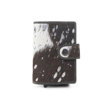 Load image into Gallery viewer, Myra Monsoon Ink Hairon Leather Credit Card Holder in Dust Black