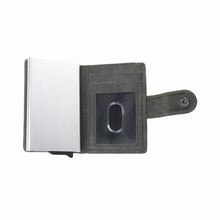 Load image into Gallery viewer, Myra Monsoon Ink Hairon Leather Credit Card Holder in Dust Black