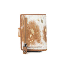 Load image into Gallery viewer, Myra Dune Star Hairon Leather Credit Card Holder in Rustic Brown
