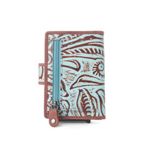 Load image into Gallery viewer, Myra Palamino Bloom Leather Credit Card Holder in Canyon Teal