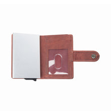 Load image into Gallery viewer, Myra Palamino Bloom Leather Credit Card Holder in Canyon Teal