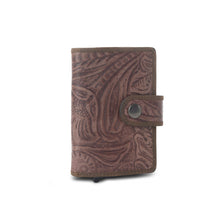 Load image into Gallery viewer, Myra Laredo Trail Leather Credit Card Holder in Smoky Walnut