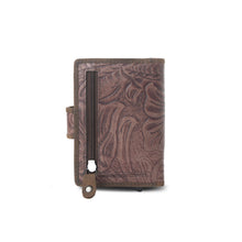 Load image into Gallery viewer, Myra Laredo Trail Leather Credit Card Holder in Smoky Walnut
