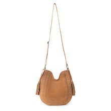 Load image into Gallery viewer, Myra Savannah Sunset Fringed Leather Bag in Deep Mocha