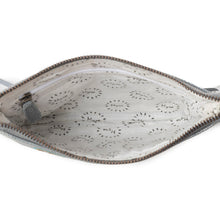 Load image into Gallery viewer, Myra ThunderFly Fringed Leather Bag in Silver Dust