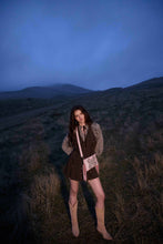 Load image into Gallery viewer, Myra ThunderFly Fringed Leather Bag in Sundown Blush