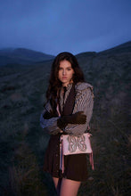 Load image into Gallery viewer, Myra ThunderFly Fringed Leather Bag in Sundown Blush