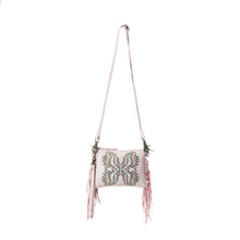 Load image into Gallery viewer, Myra ThunderFly Fringed Leather Bag in Sundown Blush