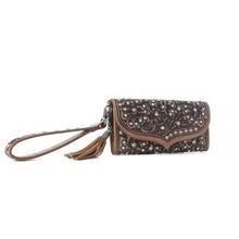 Load image into Gallery viewer, Myra Wildflower Story Handtooled Leather Wallet in Earth Bloom
