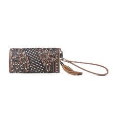 Load image into Gallery viewer, Myra Wildflower Story Handtooled Leather Wallet in Earth Bloom