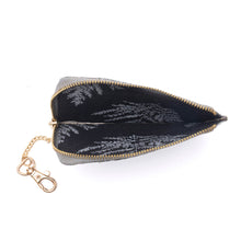 Load image into Gallery viewer, Myra Summer Grove Embossed Leather Credit Card Holder in Slate Grey