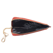 Load image into Gallery viewer, Myra Summer Grove Embossed Leather Credit Card Holder in Burnt Crimson
