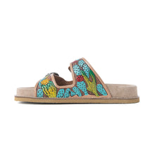 Load image into Gallery viewer, Myra Rio Verde Handtooled Leather Sandals in Agave Blue