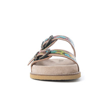 Load image into Gallery viewer, Myra Rio Verde Handtooled Leather Sandals in Agave Blue