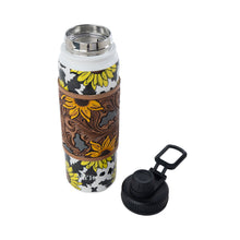 Load image into Gallery viewer, Moo &amp; Bloom Stainless Steel Water Bottle in Sunflower Yellow