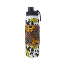 Load image into Gallery viewer, Moo &amp; Bloom Stainless Steel Water Bottle in Sunflower Yellow