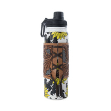 Load image into Gallery viewer, Moo &amp; Bloom Stainless Steel Water Bottle in Sunflower Yellow