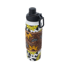 Load image into Gallery viewer, Moo &amp; Bloom Stainless Steel Water Bottle in Sunflower Yellow